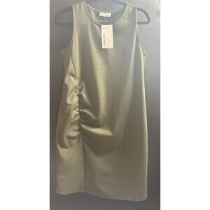 Heatherly NWT Astrid Sleeveless Cinched Dress Stitch Fix Olive Green Size Small‎